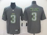 Nike Seattle Seahawks #3 Wilson gray fashion Color Rush Limited Jersey