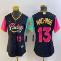 Youth Nike San Diego Padres #13 Machado black majestic baseball jerseys big logo 01