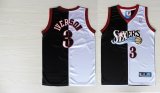 Philadelphia 76ers 3# Iverson White NBA split Jersey