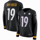 Women Pittsburgh Steelers #19 Smith-Schuster black nike Color Rush Limited Jersey long sleeves