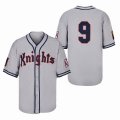 New York Knights #9 Hobbs gray Baseball Jersey-SG