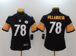 Women Nike Pittsburgh Steelers #78 Alejandro Villanueva black Color Rush Limited Jersey