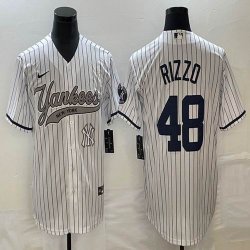 Nike New York Yankees #48 Anthony Rizzo white majestic baseball Jersey Joint name 02