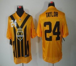 Pittsburgh Steelers #24 Ike Taylor yellow throwback NFL Jersey