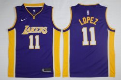 Nike Los Angeles Lakers #11 Brook Lopez purple NBA Jersey