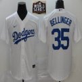 Nike Los Angeles Dodgers 35 Cody Bellinger white majestic baseball jerseys 2020 World Series