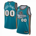 Customized Detroit Pistons green throwback NBA Jerseys