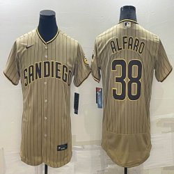 Nike San Diego Padres #38 Alfaro Yellow Flexbase Authentic Collection Jersey-BD