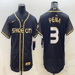 Nike Houston Astros #3 Jeremy Pena black Flexbase Authentic Collection Jersey city version