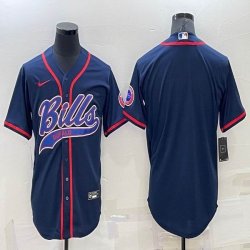 Nike Buffalo Bills blank blue baseball jerseys Joint name-BD