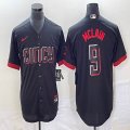 Nike Cincinnati Reds #9 Mclain black majestic baseball jerseys Joint name-BD