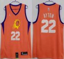 Jordan logo Phoenix Suns #22 Deandre Ayton orange NBA basketball Jerseys -HL