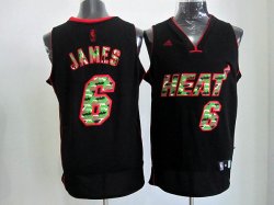 Miami Heat 6 LeBron James Black new nba limited jerseys