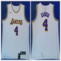 Los Angeles Lakers #4 Alex Caruso white nba basketball jersey-HL