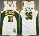 Seattle Supersonic #35 Kevin Durant Green white throwback NBA Basketball Jersey-XD