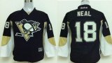 reebok Pittsburgh Penguins James Neal #18 Black kids nhl Jerseys