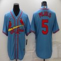 Nike St. Louis Cardinals Albert Pujols 5# skyblue majestic baseball jersey