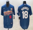 Nike Los Angeles Dodgers #18 Yoshinobu Yamamoto blue throwback majestic baseball jerseys 04