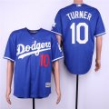 Los Angeles Dodgers #10 Justin Turner blue majestic baseball jerseys