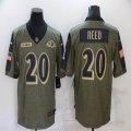 Nike Baltimore Ravens #20 Ed Reed green 2021 Salute to Service Limited Jersey