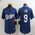 Youth Los Angeles Dodgers #9 Gavin-Lux blue majestic baseball Jerseys-BD