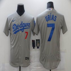 Nike Los Angeles Dodgers #7 Julio Urias gray Flexbase Authentic Collection Jersey-BD