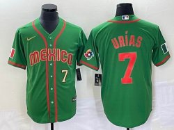 2023 World Cup Mexico #7 Julio Urias green red majestic baseball jerseys 138