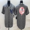 Nike New York Yankees blank Hemp grey majestic baseball Jerseys-BD 03