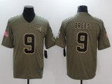 Nike New Orleans Saints #9 Drew Brees green USA flag Color Rush Limited Jersey