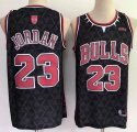 Chicago Bulls #23 Michael Jordan black basketball jersey -LT