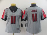 Women Nike Atlanta Falcons #11 Julio Jone gray Color Rush Limited Jerseys Inverted version