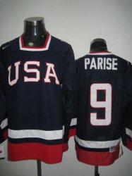 2010 Team USA Olympic #9 Parise black Jerseys