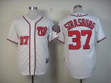 MLB Washington National 37 STRASBURG white Jerseys