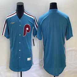 Nike Philadelphia Phillies blank skyblue throwback majestic baseball jersey