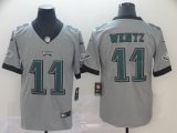 Nike Eagles #11 Carson Wentz gray NFL Jersey Inverted version