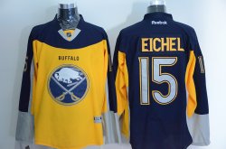 Buffalo Sabres #15 Jack Eichel yellow Blue ice hockey Jerseys