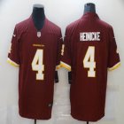 Nike Washington Redskins #4 Taylor Heinicke red Color Rush Limited Jersey-BD