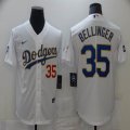 Custom Nike Los Angeles Dodgers 35 Cody Bellinger white majestic baseball jerseys