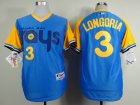 Tampa Bay Rays 3# Evan Longoria Blue throwback mlb jerseys