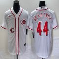 Nike Cincinnati Reds #44 Elly De La Cruz white majestic baseball jerseys -BD 01