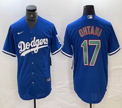 Los Angeles Dodgers #17 Shohei Ohtani Nike blue throwback majestic baseball Jersey-BD 05