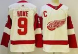 Adidas Detroit Red Wings #9 Gordon Howe white hockey jersey-PD