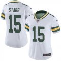 Women Packers #15 Bart Starr Nike white Color Rush Limited Jersey