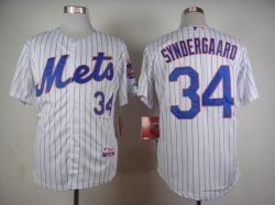 New York Mets 34# Noah Syndergaard White baseball jerseys