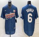 Nike New Nike Los Angeles Dodgers #6 Trea Turner blue throwback majestic baseball jerseys