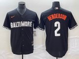 Nike Baltimore Orioles #2 Gunnar Henderson black majestic baseball jersey-BD