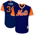 New York Mets #34 Thor blue classic baseball Jerseys