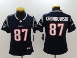 Women New England Patriots #87 Rob Gronkowski Nike blue Color Rush Limited Jersey