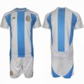 2024-2025 Argentina Team white skyblue black soccer jerseys away