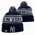 2024 New York Yankees blue white MLB Cuffed Knit Hats